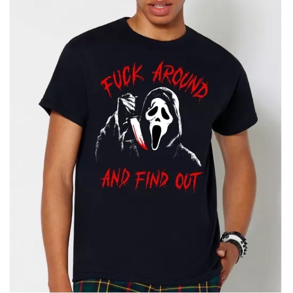 F Around and Find Out T Shirt - Ghost Face - Picture 1 of 2